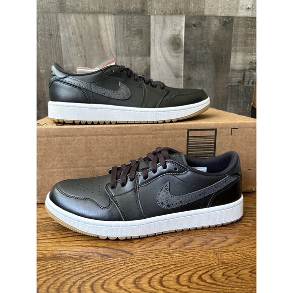 Nike Air Jordan 1 G Retro Black White Gum Golf Shoes DD9315-005 Mens Size 10